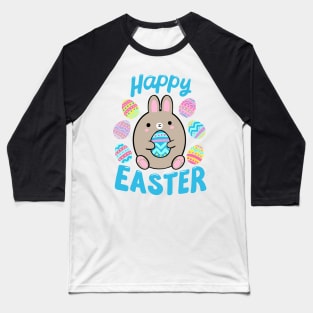 Happy Easter cute Easter bunny holding an egg Baseball T-Shirt